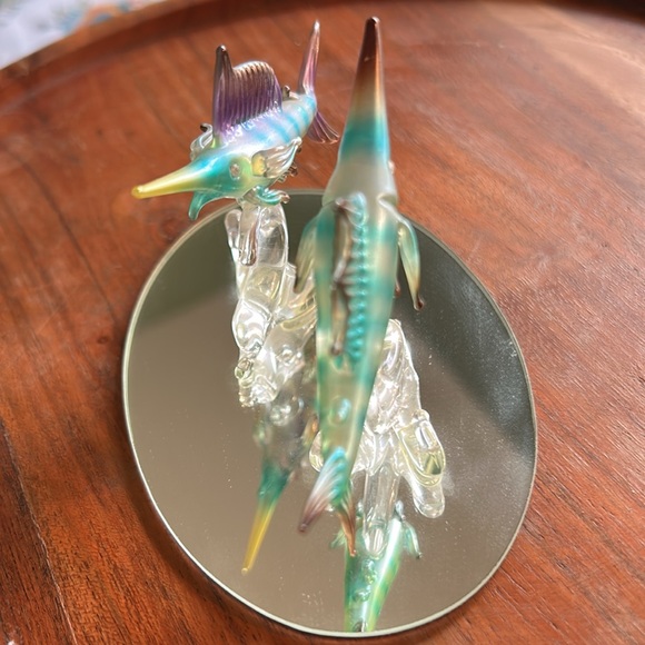 Murano-Style Art Glass Specifically Murano Sommerso Swordfish or Marlin Vintage - Picture 7 of 11